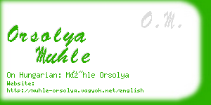 orsolya muhle business card